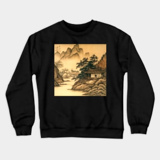 Chinese painting Mountains Crewneck Sweatshirt